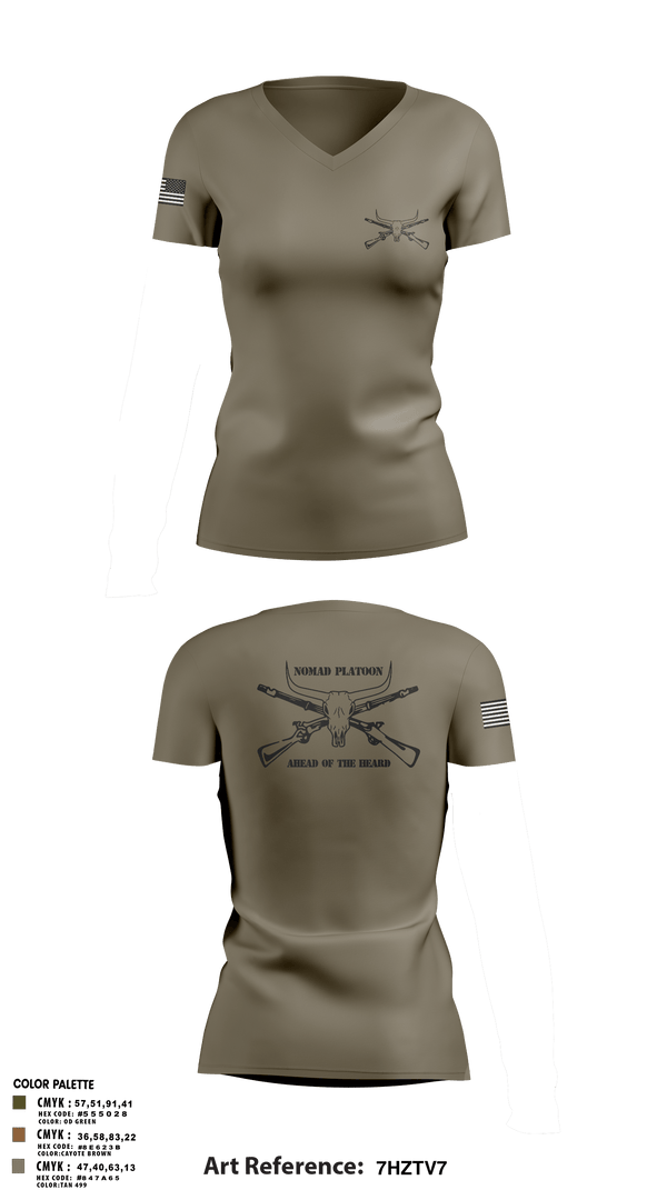 Women's Short Sleeve Vneck Shirt, Nomad Platoon, , Teamtime, Team time, sublimation, custom sports apparel, team uniforms, spirit wear, spiritwear, sports uniforms, custom shirts, team store, custom team store, fundraiser sports, apparel fundraiser