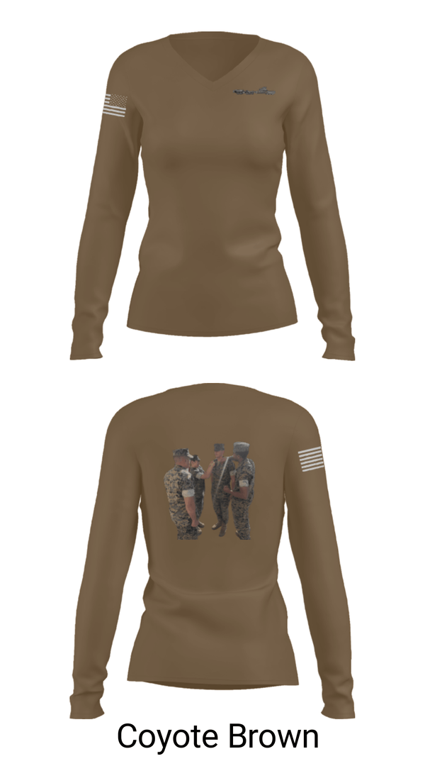 Women's Long Sleeve Vneck Shirt, 11Th MAR REG, Marines, Teamtime, Team time, sublimation, custom sports apparel, team uniforms, spirit wear, spiritwear, sports uniforms, custom shirts, team store, custom team store, fundraiser sports, apparel fundraiser