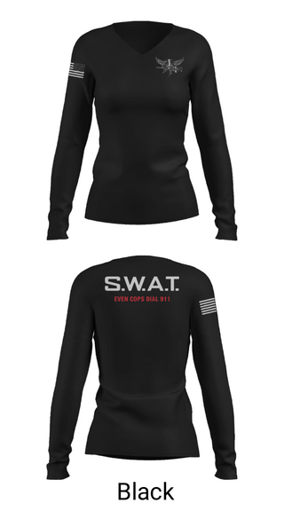 Women's Long Sleeve Vneck Shirt, MONTVILLE SERT, Police, Teamtime, Team time, sublimation, custom sports apparel, team uniforms, spirit wear, spiritwear, sports uniforms, custom shirts, team store, custom team store, fundraiser sports, apparel fundraiser