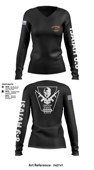 Women's Long Sleeve Vneck Shirt, Erie police department, Police, Teamtime, Team time, sublimation, custom sports apparel, team uniforms, spirit wear, spiritwear, sports uniforms, custom shirts, team store, custom team store, fundraiser sports, apparel fundraiser