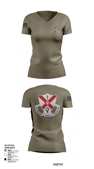 C Co 1-124 Rifle Company 57736053 Women's Short Sleeve V-neck Shirt - 2