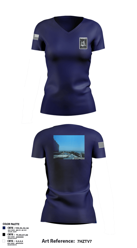 Women's Short Sleeve Vneck Shirt, VQ-1, Navy, Teamtime, Team time, sublimation, custom sports apparel, team uniforms, spirit wear, spiritwear, sports uniforms, custom shirts, team store, custom team store, fundraiser sports, apparel fundraiser