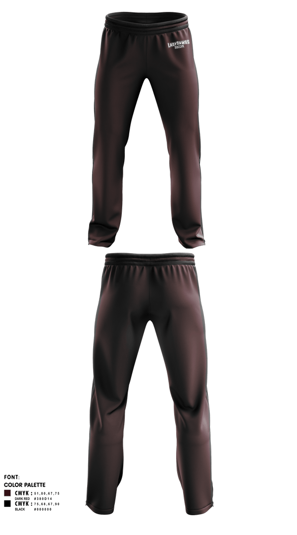 Sweatpants, LadyDawgs, Women's Soccer, Teamtime, Team time, sublimation, custom sports apparel, team uniforms, spirit wear, spiritwear, sports uniforms, custom shirts, team store, custom team store, fundraiser sports, apparel fundraiser