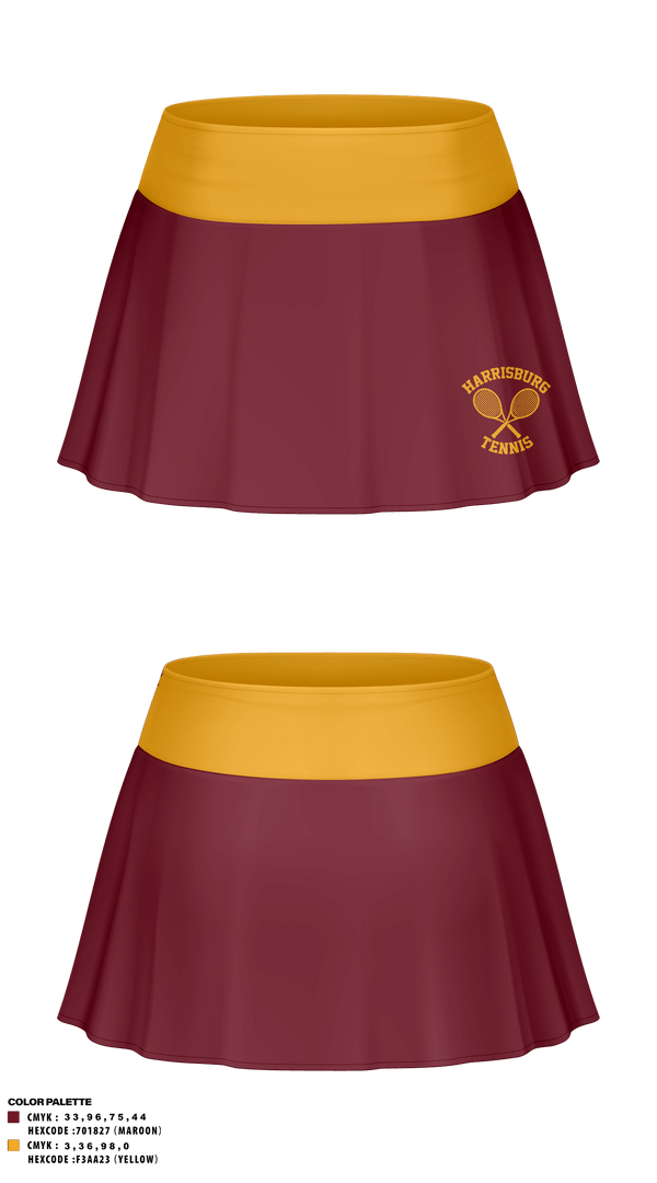 Skort, Harrisburg High School Tennis, Tennis, Teamtime, Team time, sublimation, custom sports apparel, team uniforms, spirit wear, spiritwear, sports uniforms, custom shirts, team store, custom team store, fundraiser sports, apparel fundraiser