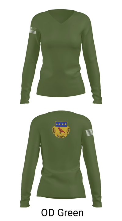 Alpha BTRY 2/138th FA 84014015 Women's Long Sleeve V-neck Shirt - 54