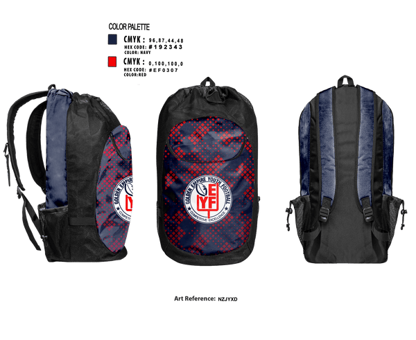 Gear Bag, Gold Empire Youth Football & Cheer, Football, Teamtime, Team time, sublimation, custom sports apparel, team uniforms, spirit wear, spiritwear, sports uniforms, custom shirts, team store, custom team store, fundraiser sports, apparel fundraiser
