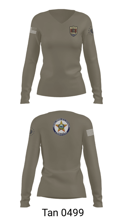 Battallion Nonualco 54860268 Women's Long Sleeve V-neck Shirt - 77