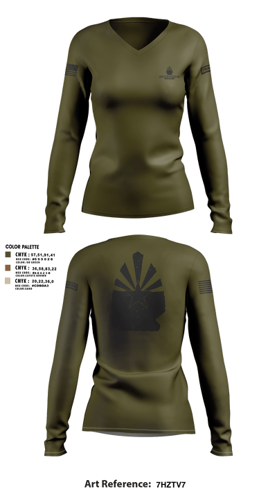 Greenside 5422440 Women's Long Sleeve V-neck Shirt - 96