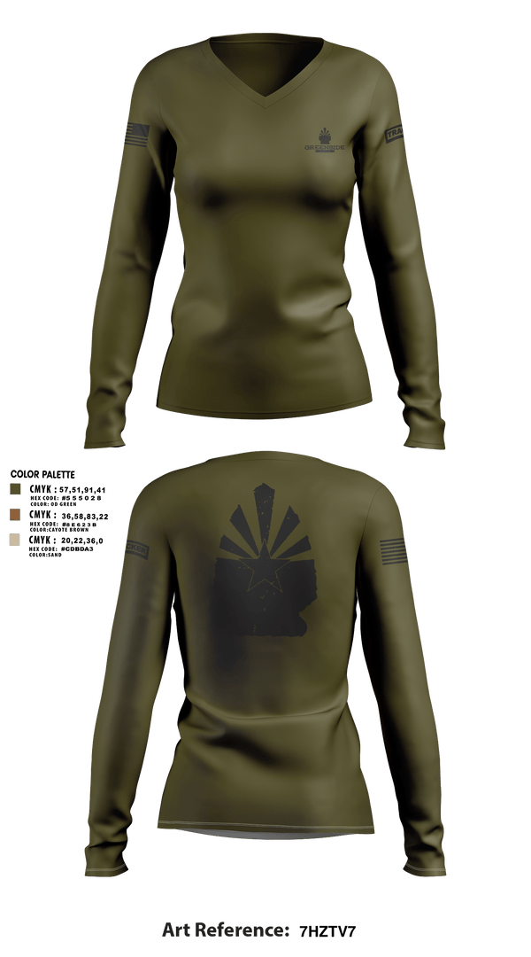 Women's Long Sleeve Vneck Shirt, Greenside, , Teamtime, Team time, sublimation, custom sports apparel, team uniforms, spirit wear, spiritwear, sports uniforms, custom shirts, team store, custom team store, fundraiser sports, apparel fundraiser