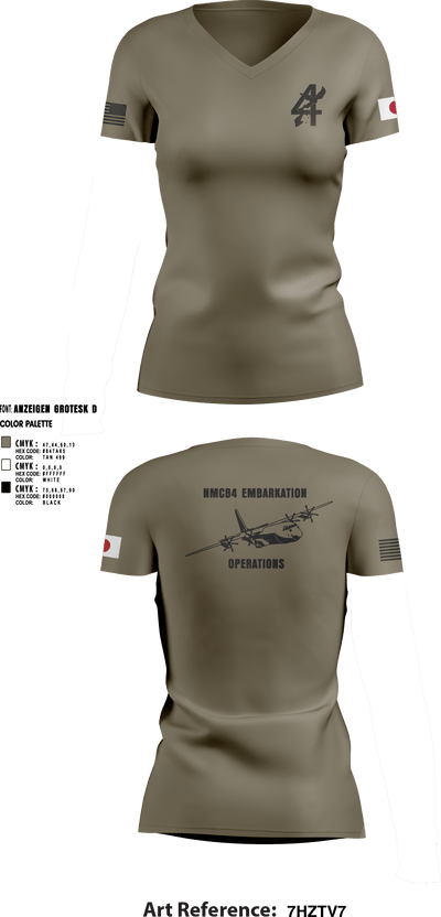 NMCB4 91279175 Women's Short Sleeve V-neck Shirt - 6