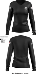 NMCB4 91279175 Women's Long Sleeve V-neck Shirt - 3