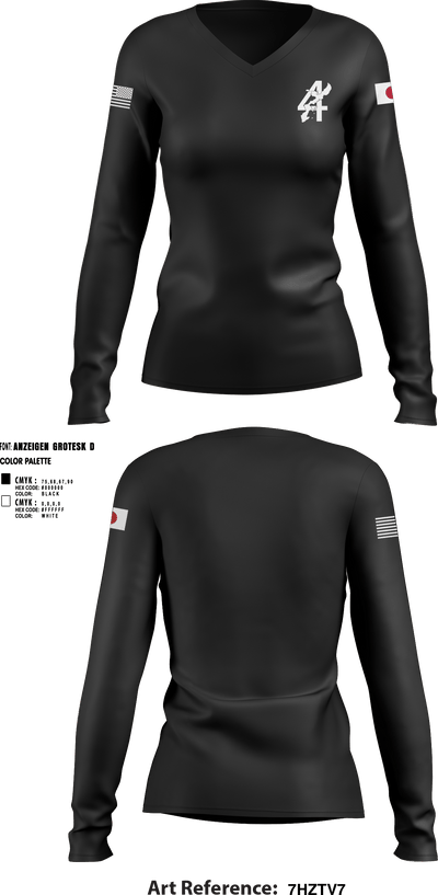 NMCB4 91279175 Women's Long Sleeve V-neck Shirt - 3