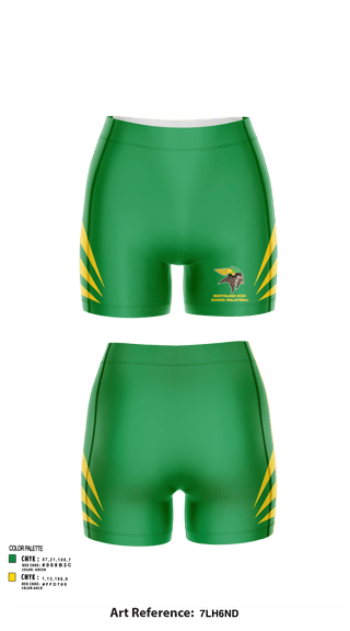 Women's Shorts, Northland High School Volleyball, Women's Volleyball, Teamtime, Team time, sublimation, custom sports apparel, team uniforms, spirit wear, spiritwear, sports uniforms, custom shirts, team store, custom team store, fundraiser sports, apparel fundraiser