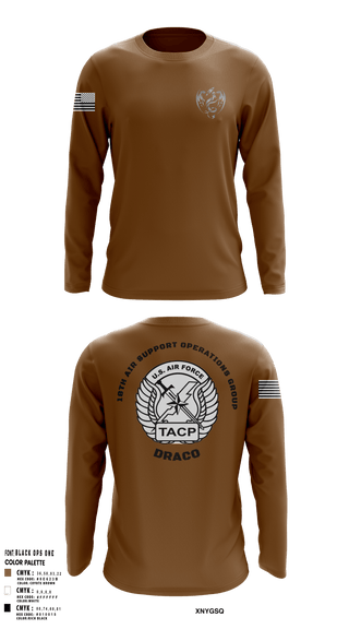 Long Sleeve Performance Shirt, 18th Air Support Operations Group, Air Force, Teamtime, Team time, sublimation, custom sports apparel, team uniforms, spirit wear, spiritwear, sports uniforms, custom shirts, team store, custom team store, fundraiser sports, apparel fundraiser