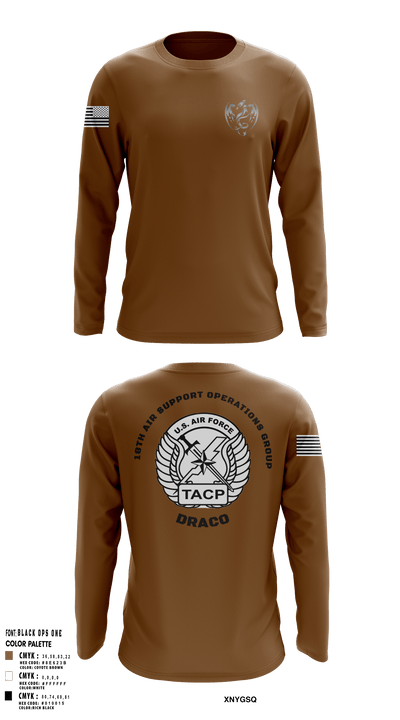 18th Air Support Operations Group 80875786 Long Sleeve Performance Shirt - 8