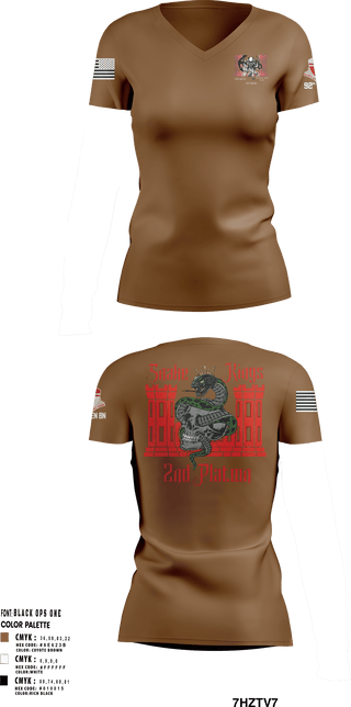 Women's Short Sleeve Vneck Shirt, 497 MRBC, Army, Teamtime, Team time, sublimation, custom sports apparel, team uniforms, spirit wear, spiritwear, sports uniforms, custom shirts, team store, custom team store, fundraiser sports, apparel fundraiser