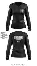 Alexander County Sheriff Office K-9 79284427 Women's Long Sleeve V-neck Shirt - 3