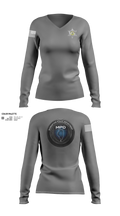 Manhattan Police Department 25505954 Women's Long Sleeve V-neck Shirt - 141