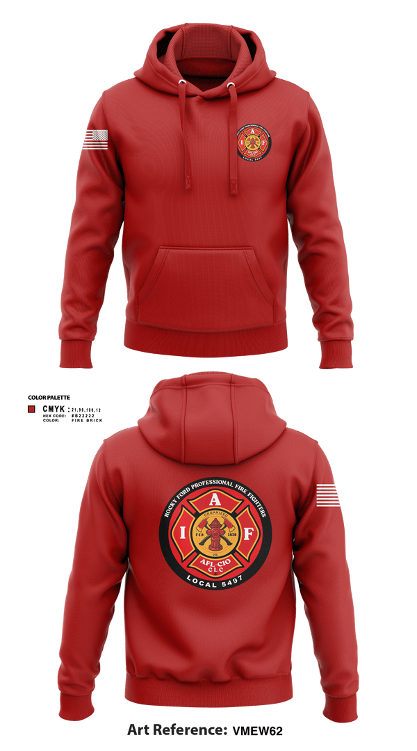 Hoodie, Rocky Ford Professional Firefighters Local 5497, Fire Department, Teamtime, Team time, sublimation, custom sports apparel, team uniforms, spirit wear, spiritwear, sports uniforms, custom shirts, team store, custom team store, fundraiser sports, apparel fundraiser