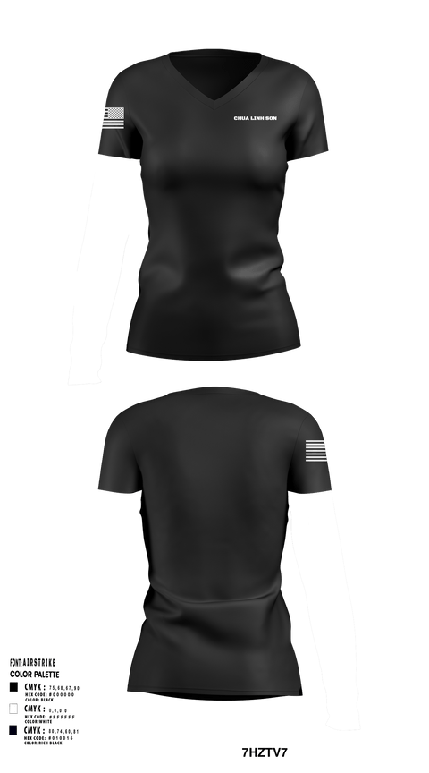 Women's Short Sleeve Vneck Shirt, Chua Linh Son, Army, Teamtime, Team time, sublimation, custom sports apparel, team uniforms, spirit wear, spiritwear, sports uniforms, custom shirts, team store, custom team store, fundraiser sports, apparel fundraiser