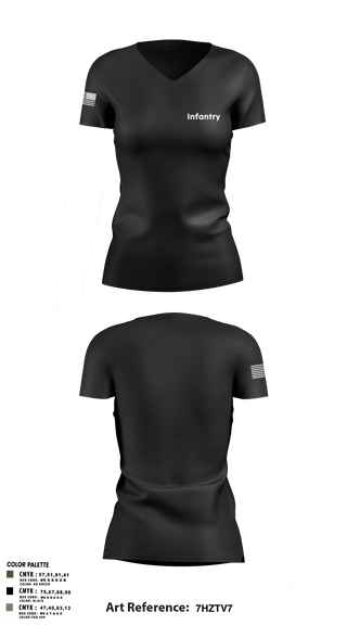 Women's Short Sleeve Vneck Shirt, Infantry, , Teamtime, Team time, sublimation, custom sports apparel, team uniforms, spirit wear, spiritwear, sports uniforms, custom shirts, team store, custom team store, fundraiser sports, apparel fundraiser