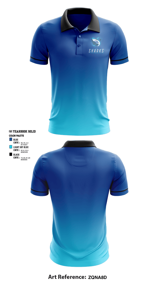 Short Sleeve Performance Polo, Sharks, Men's Basketball, Teamtime, Team time, sublimation, custom sports apparel, team uniforms, spirit wear, spiritwear, sports uniforms, custom shirts, team store, custom team store, fundraiser sports, apparel fundraiser