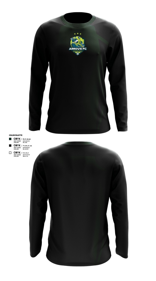 Long Sleeve Performance Shirt, ARROWS FC, Men's Soccer, Teamtime, Team time, sublimation, custom sports apparel, team uniforms, spirit wear, spiritwear, sports uniforms, custom shirts, team store, custom team store, fundraiser sports, apparel fundraiser