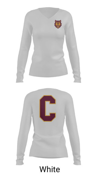 Women's Long Sleeve Vneck Shirt, Colonie Central High School Volleyball, Women's Volleyball, Teamtime, Team time, sublimation, custom sports apparel, team uniforms, spirit wear, spiritwear, sports uniforms, custom shirts, team store, custom team store, fundraiser sports, apparel fundraiser