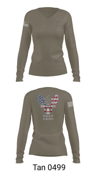 Women's Long Sleeve Vneck Shirt, 7th Munitions Sq, Air Force, Teamtime, Team time, sublimation, custom sports apparel, team uniforms, spirit wear, spiritwear, sports uniforms, custom shirts, team store, custom team store, fundraiser sports, apparel fundraiser