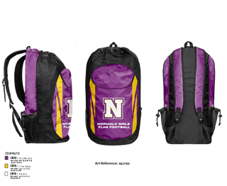 Gear Bag, Norwalk Girls Flag Football, Football, Teamtime, Team time, sublimation, custom sports apparel, team uniforms, spirit wear, spiritwear, sports uniforms, custom shirts, team store, custom team store, fundraiser sports, apparel fundraiser