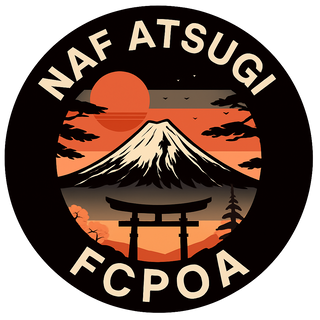NAF ATSUGI FCPOA 70401455 Stainless Steel Water Bottle with a Straw Lid