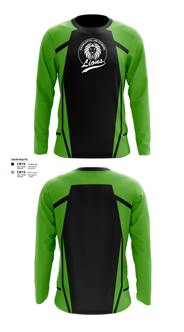 Long Sleeve Performance Shirt, Charlotte lab lions, Men's Soccer, Teamtime, Team time, sublimation, custom sports apparel, team uniforms, spirit wear, spiritwear, sports uniforms, custom shirts, team store, custom team store, fundraiser sports, apparel fundraiser