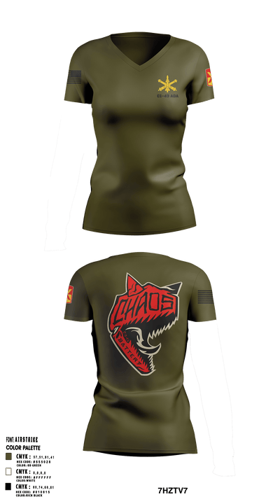 C 1-43 ADA 65403785 Women's Short Sleeve V-neck Shirt - 4