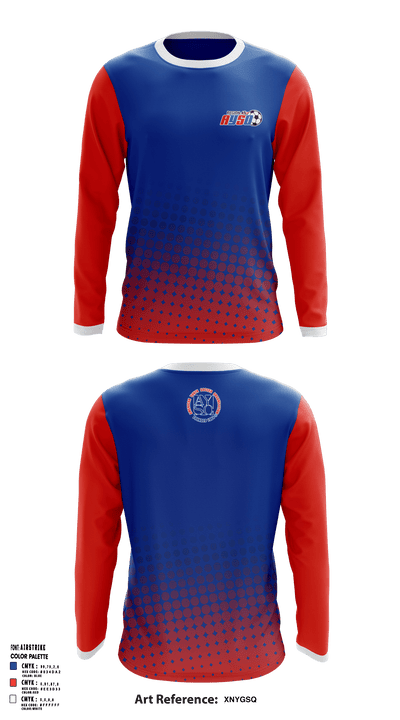 AYSO Region 45 Soccer 18460640 Long Sleeve Performance Shirt - 1