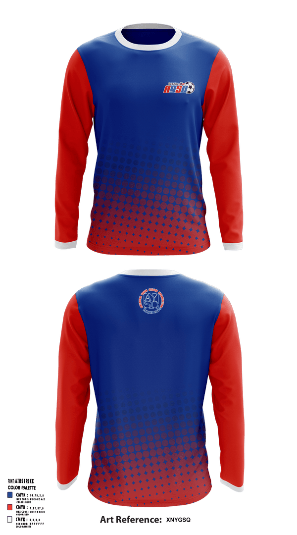 Long Sleeve Performance Shirt, AYSO Region 45 Soccer, Men's Soccer, Teamtime, Team time, sublimation, custom sports apparel, team uniforms, spirit wear, spiritwear, sports uniforms, custom shirts, team store, custom team store, fundraiser sports, apparel fundraiser