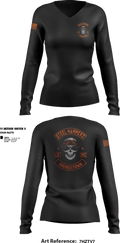 Yougstown Steel hammerz 95507834 Women's Long Sleeve V-neck Shirt - 2