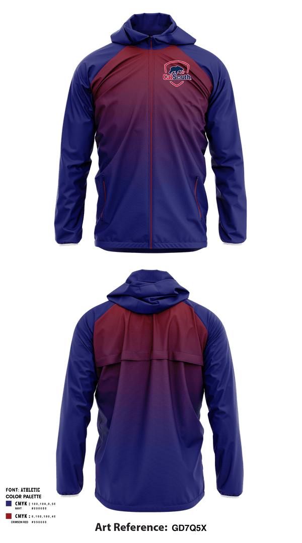 Windbreaker, California State Soccer Association – South (Cal South), Men's Soccer, Teamtime, Team time, sublimation, custom sports apparel, team uniforms, spirit wear, spiritwear, sports uniforms, custom shirts, team store, custom team store, fundraiser sports, apparel fundraiser