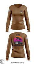 6th Security Forces Squadron 79689853 Women's Long Sleeve V-neck Shirt - 4