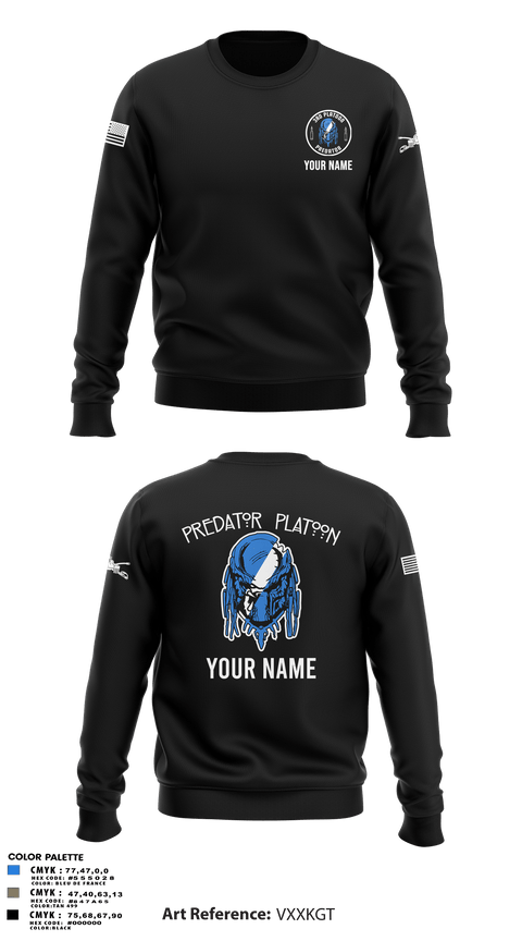 Crew Neck Sweatshirt, 3rd Platoon, Army, Teamtime, Team time, sublimation, custom sports apparel, team uniforms, spirit wear, spiritwear, sports uniforms, custom shirts, team store, custom team store, fundraiser sports, apparel fundraiser