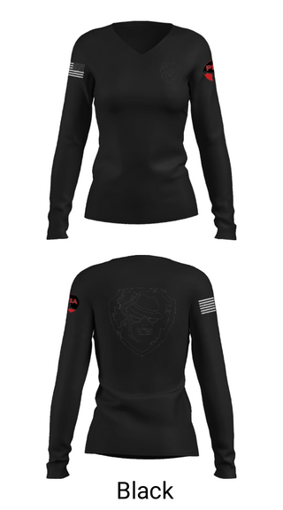 Women's Long Sleeve Vneck Shirt, Bad Newz Bearz, E-Sports, Teamtime, Team time, sublimation, custom sports apparel, team uniforms, spirit wear, spiritwear, sports uniforms, custom shirts, team store, custom team store, fundraiser sports, apparel fundraiser