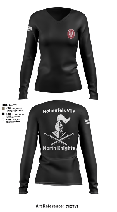 Hohenfels VTF 55832248 Women's Long Sleeve V-neck Shirt - 3