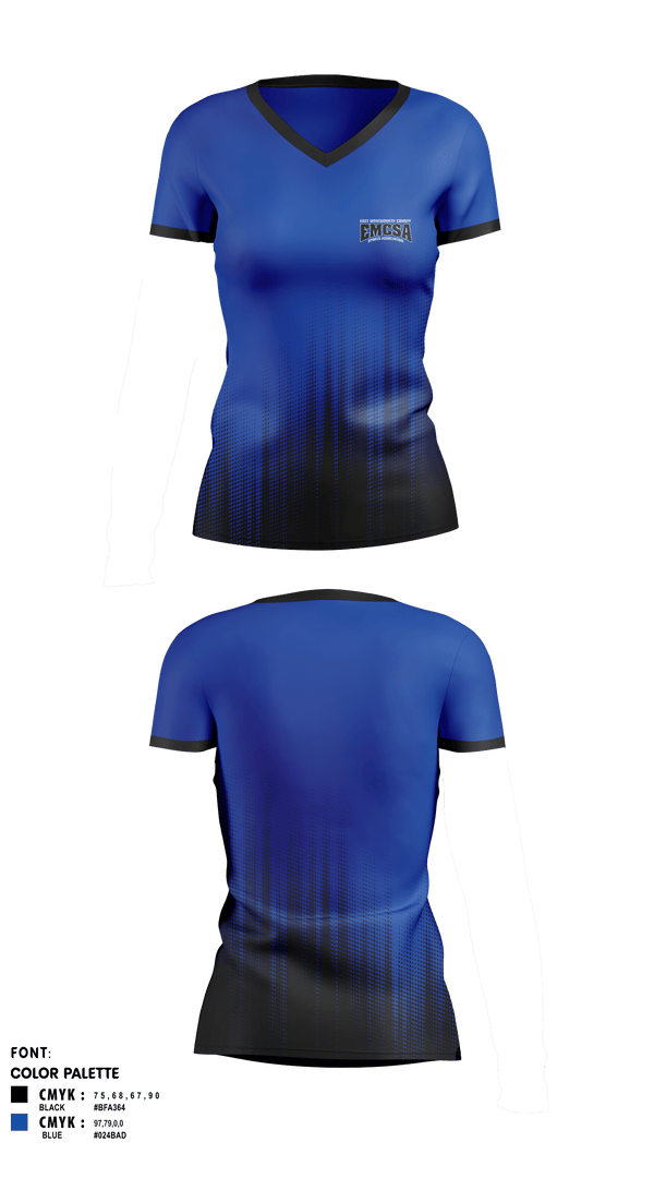 Women's Short Sleeve Vneck Shirt, East Montgomery County Sports Association, Spirit Store, Teamtime, Team time, sublimation, custom sports apparel, team uniforms, spirit wear, spiritwear, sports uniforms, custom shirts, team store, custom team store, fundraiser sports, apparel fundraiser