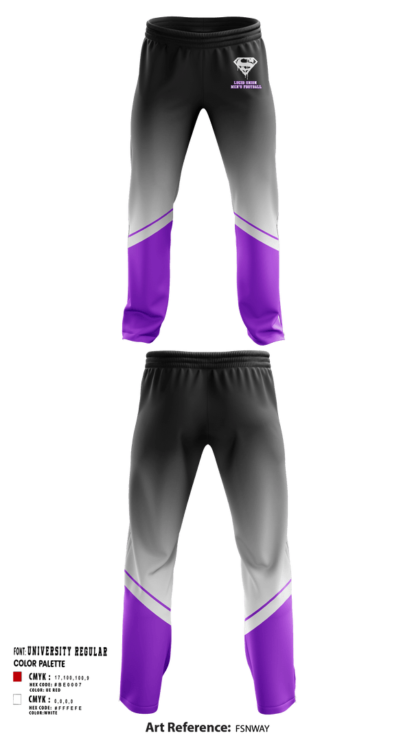 Sweatpants, Lucid union, Football, Teamtime, Team time, sublimation, custom sports apparel, team uniforms, spirit wear, spiritwear, sports uniforms, custom shirts, team store, custom team store, fundraiser sports, apparel fundraiser