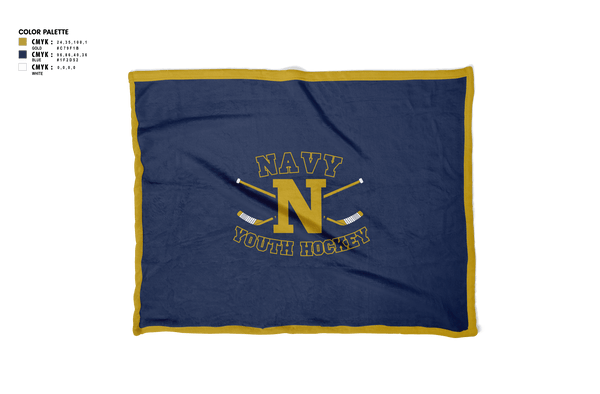 Blanket, Navy Youth Hockey, Ice Hockey, Teamtime, Team time, sublimation, custom sports apparel, team uniforms, spirit wear, spiritwear, sports uniforms, custom shirts, team store, custom team store, fundraiser sports, apparel fundraiser