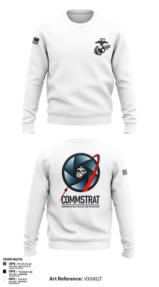 Crew Neck Sweatshirt, MCRDPI COMMSTRAT, Marines, Teamtime, Team time, sublimation, custom sports apparel, team uniforms, spirit wear, spiritwear, sports uniforms, custom shirts, team store, custom team store, fundraiser sports, apparel fundraiser