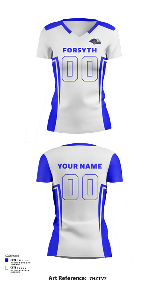 Women's Short Sleeve Vneck Shirt, Forsyth High School Volleyball, Women's Volleyball, Teamtime, Team time, sublimation, custom sports apparel, team uniforms, spirit wear, spiritwear, sports uniforms, custom shirts, team store, custom team store, fundraiser sports, apparel fundraiser