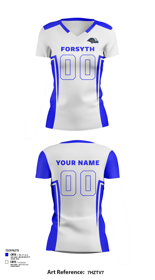 Women's Short Sleeve Vneck Shirt, Forsyth High School Volleyball, Women's Volleyball, Teamtime, Team time, sublimation, custom sports apparel, team uniforms, spirit wear, spiritwear, sports uniforms, custom shirts, team store, custom team store, fundraiser sports, apparel fundraiser