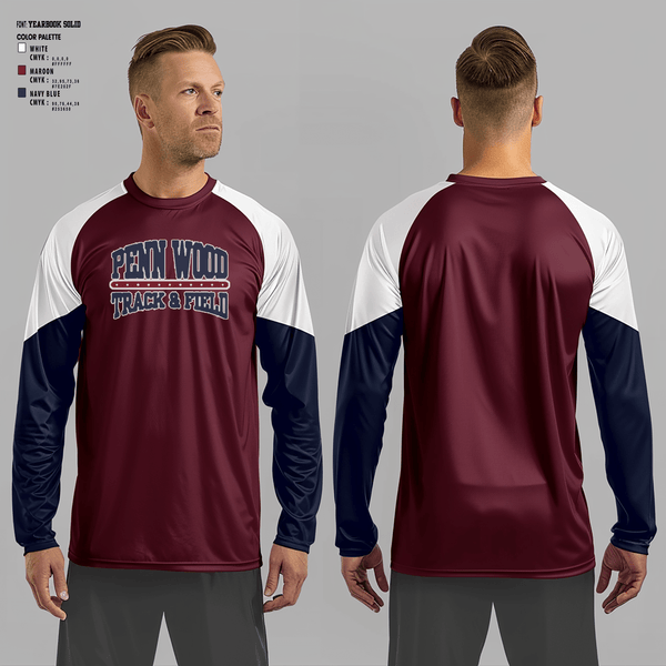 Long Sleeve Performance Shirt, PENN WOOD Highschool, Track & Field, Teamtime, Team time, sublimation, custom sports apparel, team uniforms, spirit wear, spiritwear, sports uniforms, custom shirts, team store, custom team store, fundraiser sports, apparel fundraiser