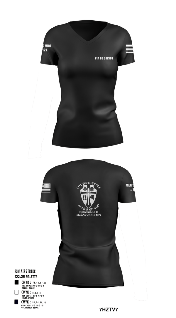 Women's Short Sleeve Vneck Shirt, Service AideService AideVia De Cristo, , Teamtime, Team time, sublimation, custom sports apparel, team uniforms, spirit wear, spiritwear, sports uniforms, custom shirts, team store, custom team store, fundraiser sports, apparel fundraiser