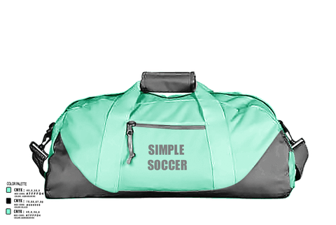 Duffle Bag, Simple soccer, Men's Soccer, Teamtime, Team time, sublimation, custom sports apparel, team uniforms, spirit wear, spiritwear, sports uniforms, custom shirts, team store, custom team store, fundraiser sports, apparel fundraiser